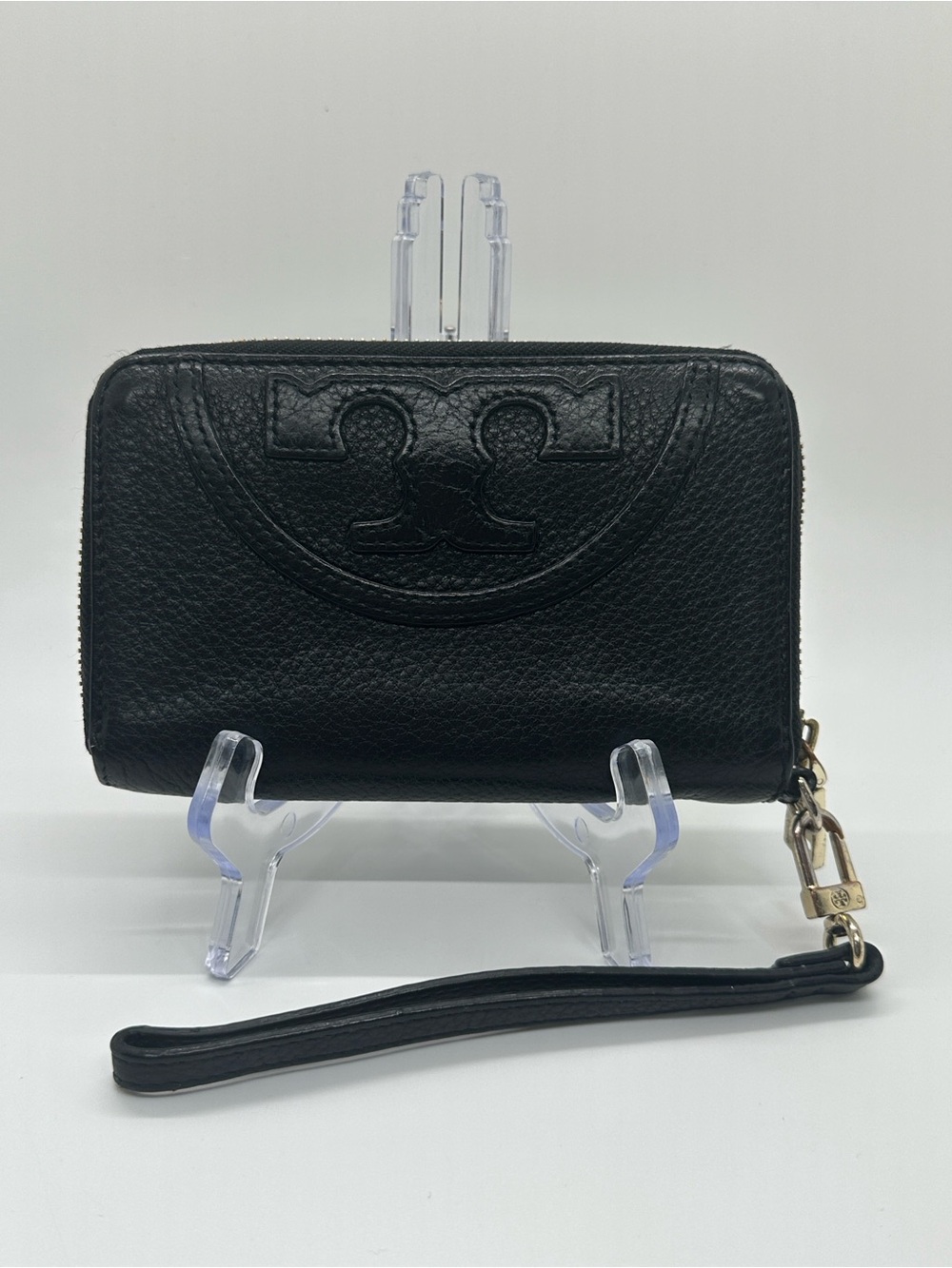 Tory Burch Leather Zip Wristlet